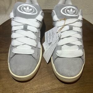 Adidas Campus Gray and White Sneakers. (No Box)